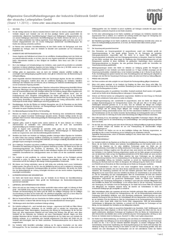 AGB und AEB der straschu Industrie-Elektronik GmbH
